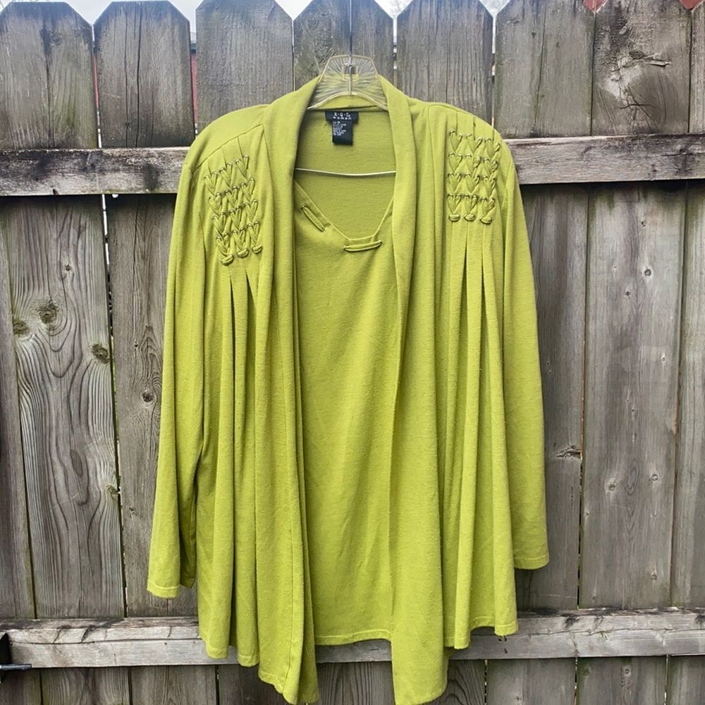 Cardigan attached set sz. 1X